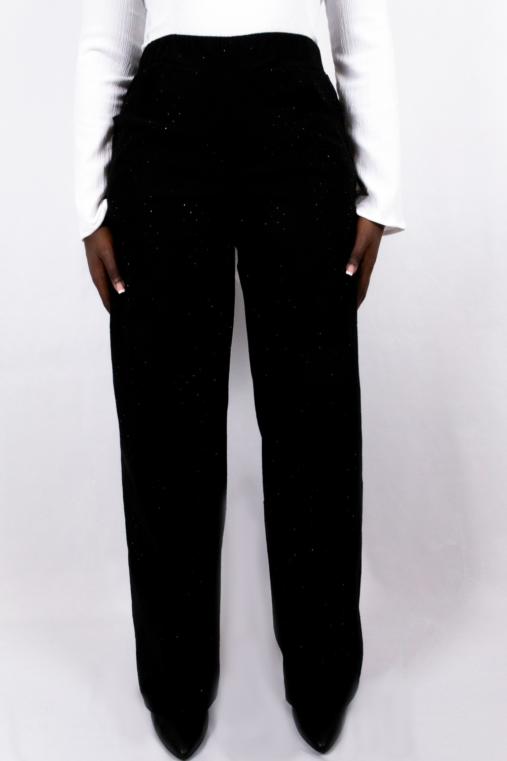Glitter Pants Straight Leg