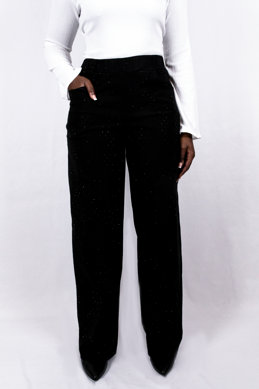 Glitter Pants Straight Leg